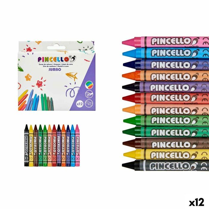 Ceras de colores Pincello 45930 (12 Unidades)