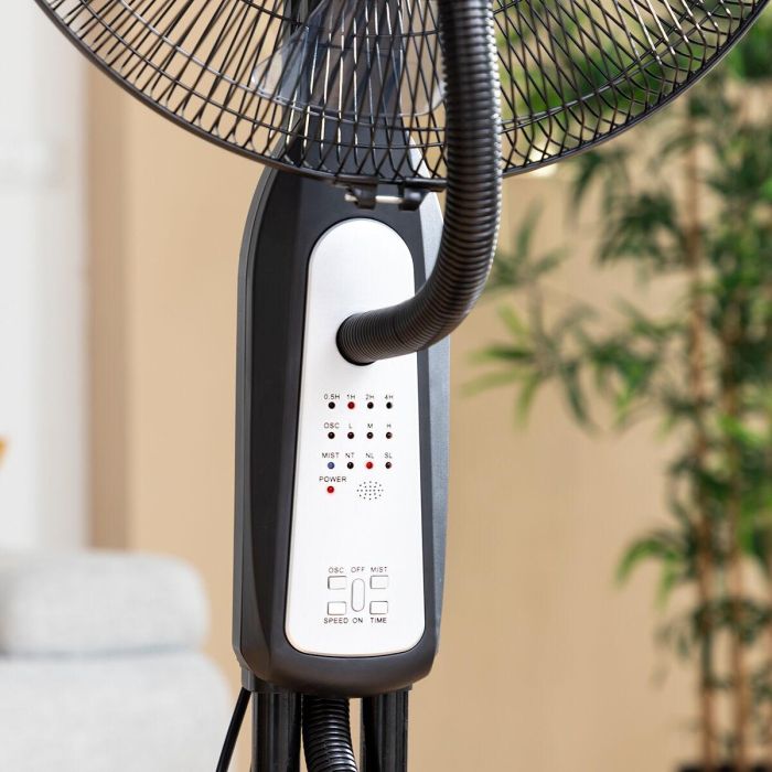 Ventilador Nebulizador de Pie con Mando a Distancia InnovaGoods Mistinn Negro 90 W 2,8 L 8 Ventilador Nebulizador de Pie con Mando a Distancia InnovaGoods Mistinn Negro 90 W 2,8 L 8