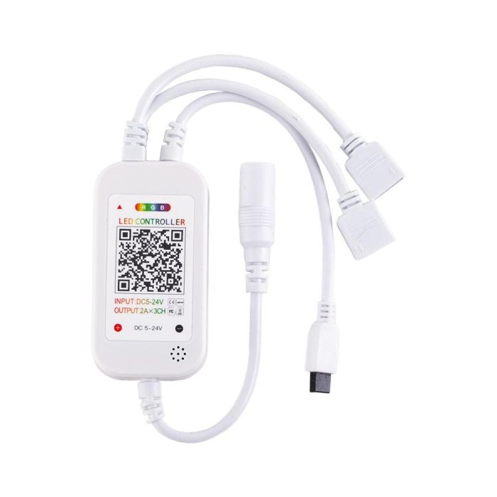 CA-KITRGB-10M Kit Tira LED RGB 10 metros, 72W, 3000Lm, 300 LEDs. Control Bluetooth App & IR, Música, Regulable, Cortable, Adhesiva. IP20. Incluye Transformador y Controlador. 5