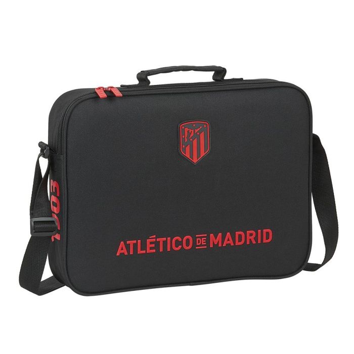 Cartera Escolar Atlético Madrid Negro (38 x 28 x 6 cm)