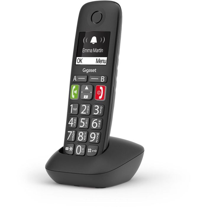 Gigaset E290HX Teléfono DECT Inalámbrico con Altavoz y Botones Grandes, Agenda 150 Contactos, Negro 2