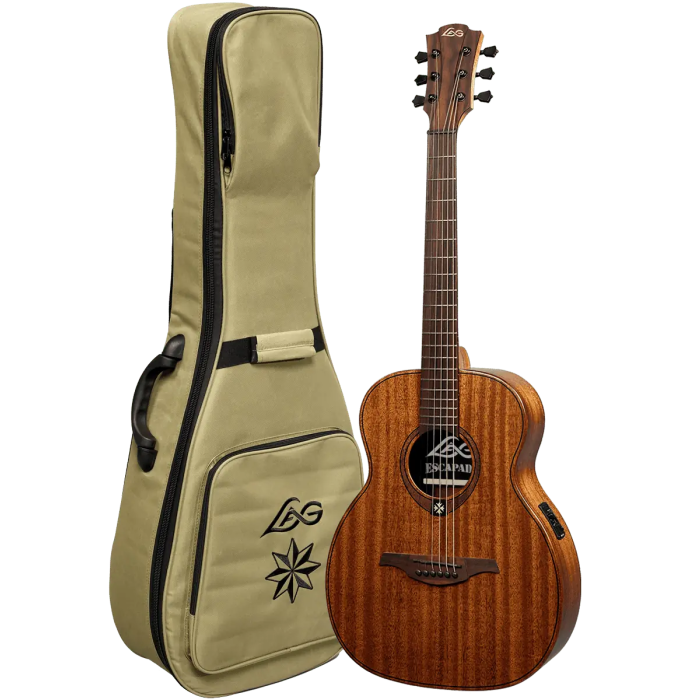 LAG Guitarra Acústica Escapade A/E Zurdos Travel Electroacústica Folk Natural Satinado Zurda 3