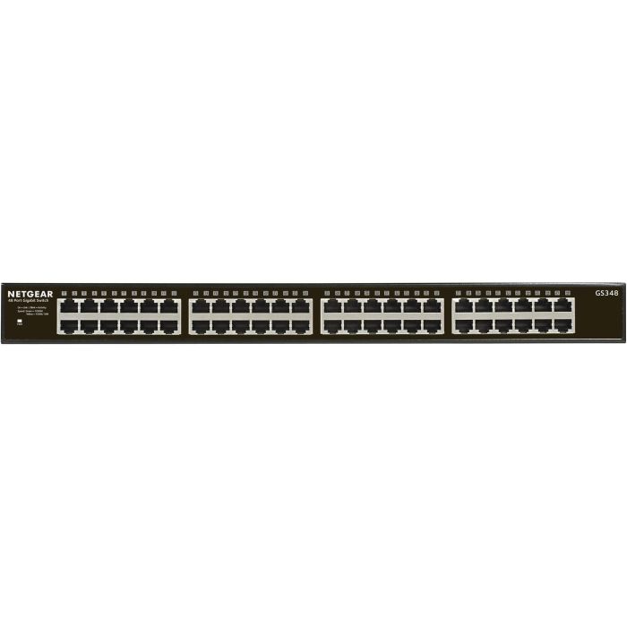 NETGEAR GS348 RM Conmutador No Administrado Gigabit Ethernet Montaje en Rack 48 Puertos