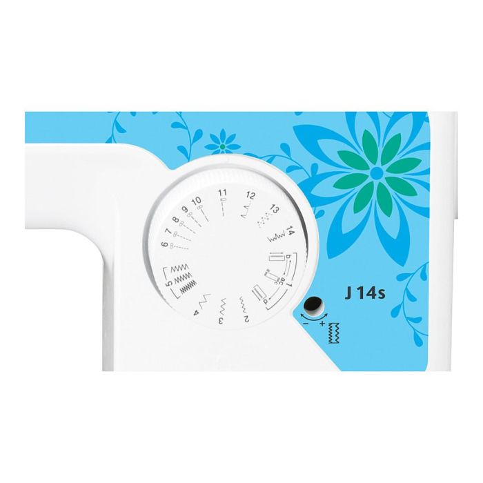 Brother J14s Máquina de coser mecánica automática de 14 programas, color blanco 4