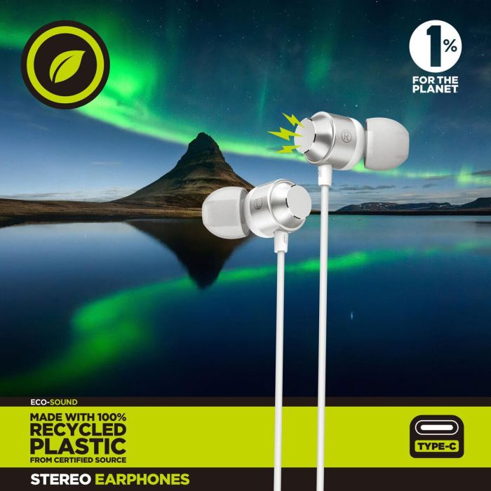 Muvit Auriculares Magneticos M32 Usb Tipo C Eco-friendly con Micrófono 1.2m 2