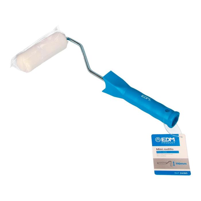 Edm Mini rodillo de espuma 110 mm apto para todo tipo de pinturas al agua, barnices y sinteticas 1