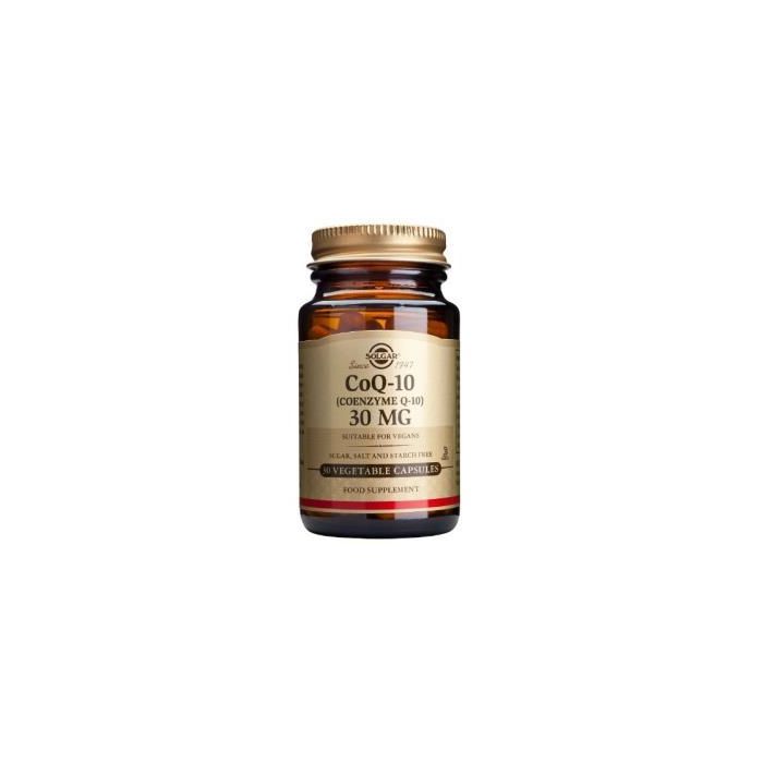 SOLGAR Coenzima Q10 KanekaQ-10 30 mg, 30 Vegicaps. CoQ-10 fermentada de levadura para la producción de energía