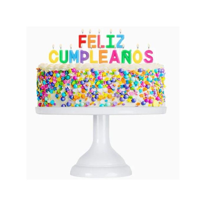 OH YEAH Vela Feliz Cumpleaños con Letras, 2.8 cm, Multicolor
