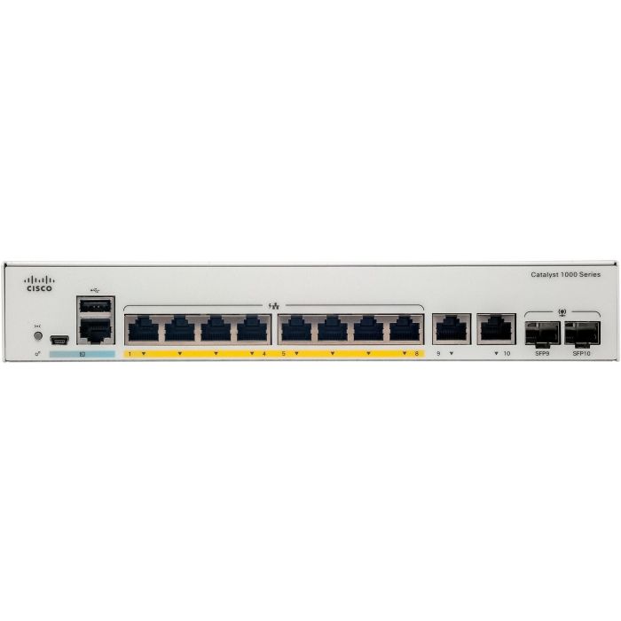 Cisco C1000-8T-2G-L Catalyst 1000 Switch Gestionado L2 8 Puertos Gigabit Ethernet + 2 Combo SFP 1 Cisco C1000-8T-2G-L Catalyst 1000 Switch Gestionado L2 8 Puertos Gigabit Ethernet + 2 Combo SFP 1
