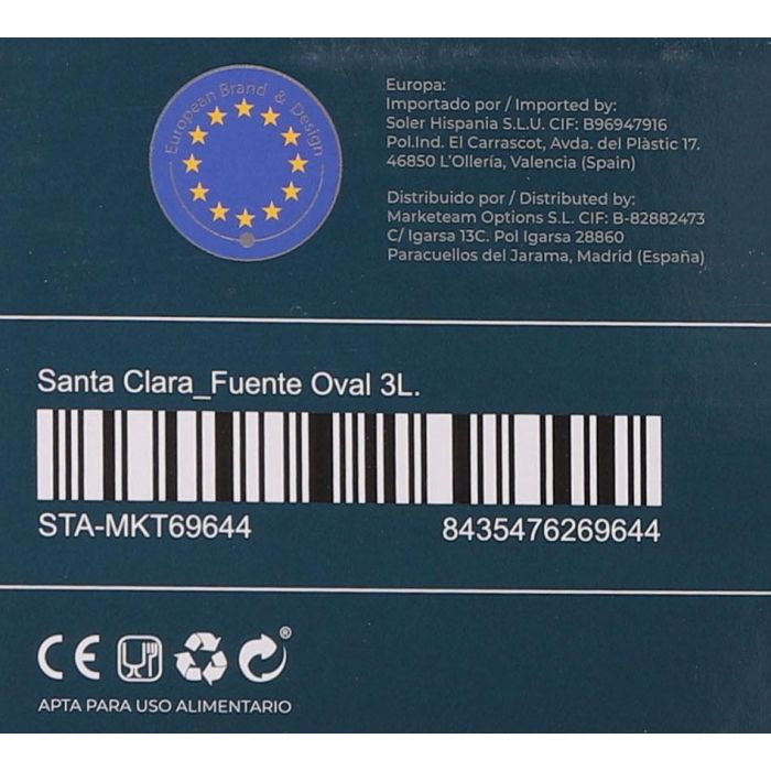 Inde Fuente Oval para Horno de Borosilicato 3 Litros (2 Unidades) 7