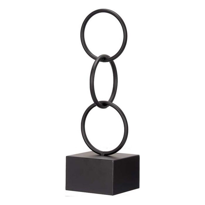 Figura Decorativa Aros Negro Metal (12,5 x 40,5 x 12,5 cm)