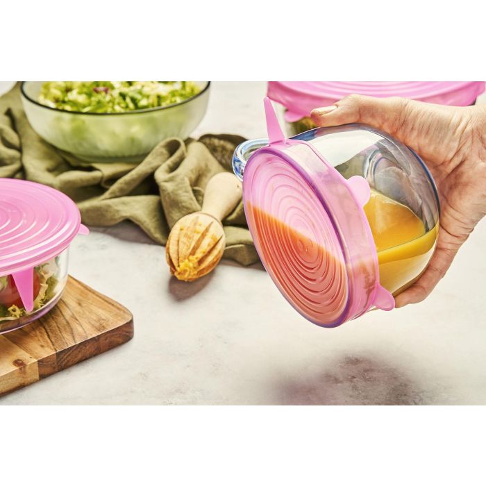 Quttin Set de 6 Tapas de Silicona Adaptables, 25 cm Ancho x 26 cm Largo x 2 cm Alto 8