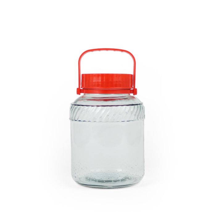 La Mediterranea Tarro de Vidrio con Tapa y Asa, 2000 ml (14.5x14.5x21 cm) (6 Unidades) 1
