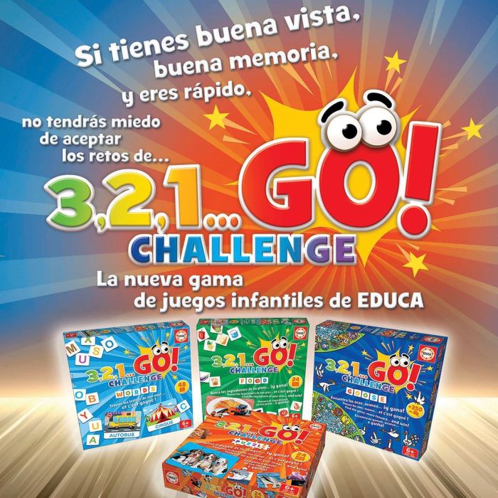 Educa 19420 3,2,1 Go Challenge - Juego de Mesa Clásico de la Oca y Agudeza Visual Multilingüe para Niños y Familias +6 años 3 Educa 19420 3,2,1 Go Challenge - Juego de Mesa Clásico de la Oca y Agudeza Visual Multilingüe para Niños y Familias +6 años 3