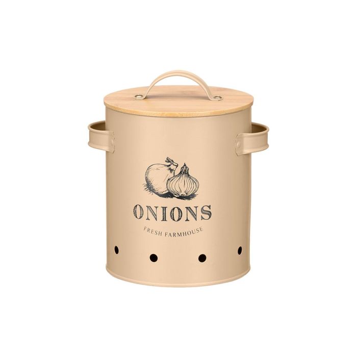 Cebollero Tapa Bambu Beige Kinvara 13x20x16cm (Set de 6) 2