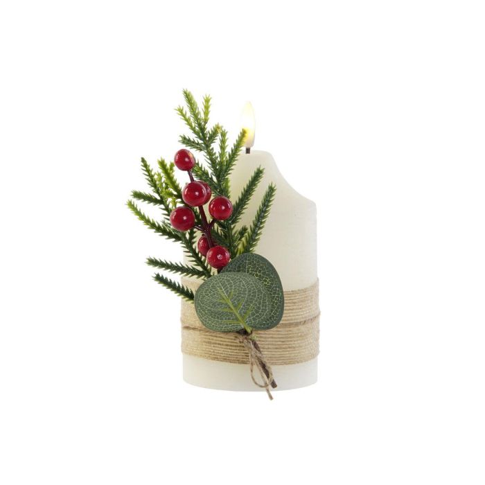 Vela Led Navidad Alpina DKD Home Decor Blanco 7 x 12 x 7 cm 1 Vela Led Navidad Alpina DKD Home Decor Blanco 7 x 12 x 7 cm 1
