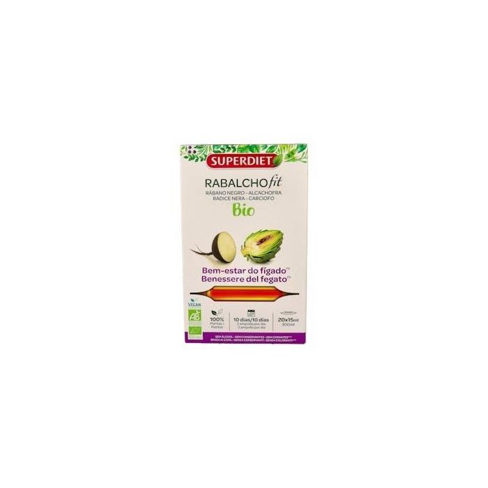 Agbio Rábano Negro + Alcachofa Rabalchofit 20 Ampollas para Digestión y Eliminación