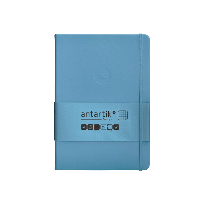 Antartik Cuaderno A5 Tapa Dura Hojas Cuadricula Azul Claro 100 Hojas 80 Gr FSC 1
