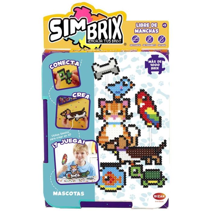 Bizak Simbrix Pack Inicio 64008004 - Juego artístico con más de 1.000 bricks de colores, plantillas y sin necesidad de pegamento 0 Bizak Simbrix Pack Inicio 64008004 - Juego artístico con más de 1.000 bricks de colores, plantillas y sin necesidad de pegamento 0