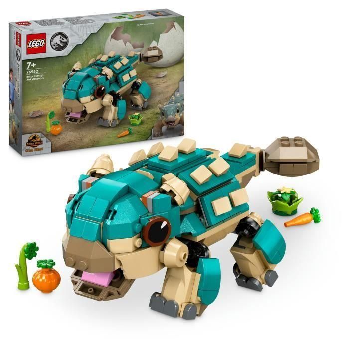 LEGO 76962 Bumpy Bebé Ankylosaurus Jurassic World Campamento Cretácico Juguete Construible Figura Articulada