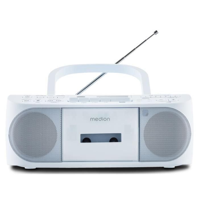 Medion AAAPE16805 Radio CD K7 FM con 2x3W RMS - Reproductor de Música Compacto y Portátil, Azul 0 Medion AAAPE16805 Radio CD K7 FM con 2x3W RMS - Reproductor de Música Compacto y Portátil, Azul 0