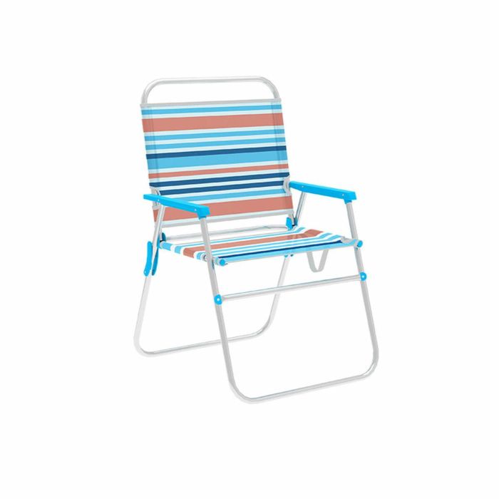 Marbueno Silla Plegable Aluminio Rayas Naranjas y Azules Playa y Piscina 52X56X80 cm 10462 0 Marbueno Silla Plegable Aluminio Rayas Naranjas y Azules Playa y Piscina 52X56X80 cm 10462 0