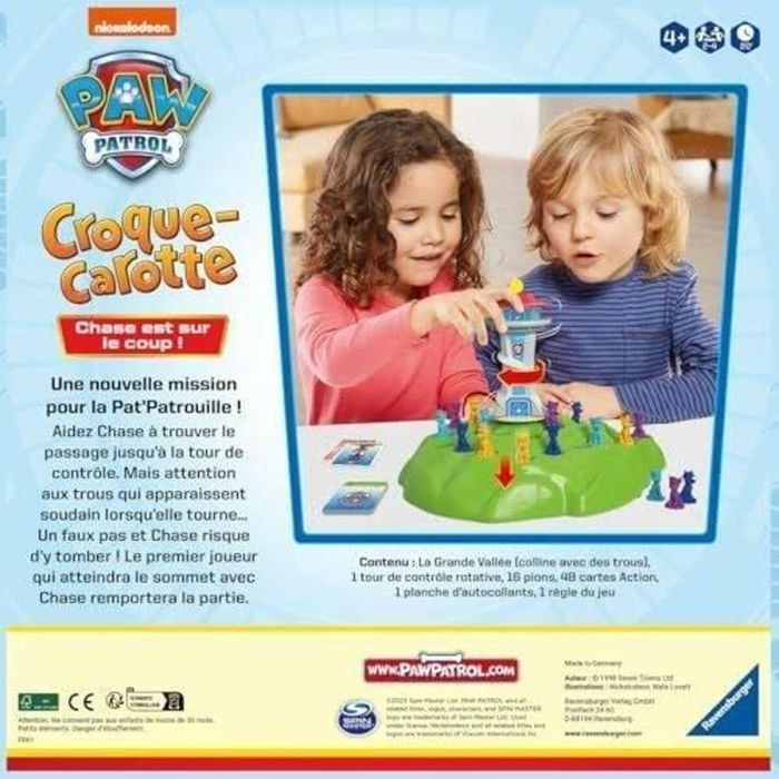 Ravensburger RAV00022385 Carrot Crunch Paw Patrol Juego de Sendero Divertido - Edición en Francés para 4+ años 2