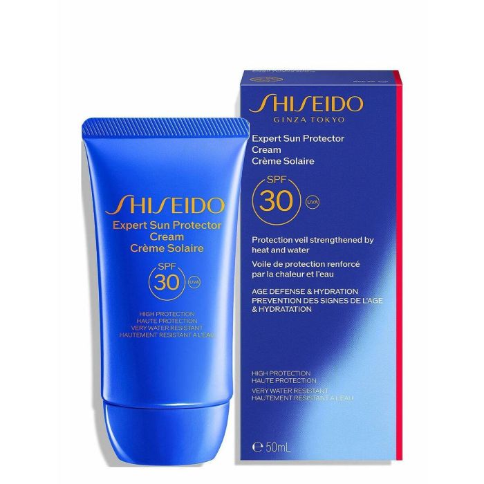 Shiseido M113605-712 Expert Sun Protector Protector Solar Facial Crema SPF30 Velo de Protección Activado por Calor y Agua 50 ml