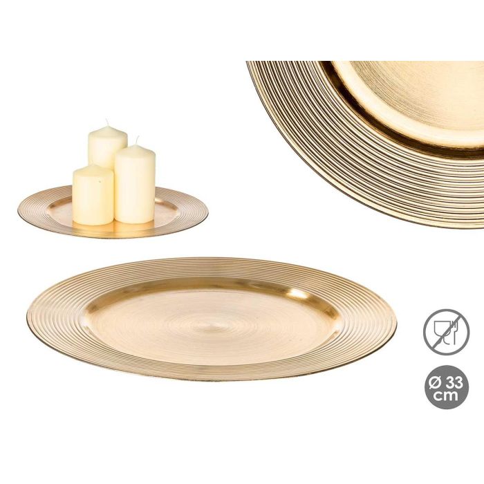 Portavelas Círculos Dorado 33 cm - Giftdecor (24 Unidades) Portavelas Círculos Dorado 33 cm - Giftdecor (24 Unidades)