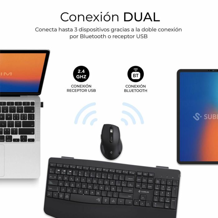 Teclado y Ratón Subblim SUBKBC-DCOPW2 Negro 17 Teclado y Ratón Subblim SUBKBC-DCOPW2 Negro 17