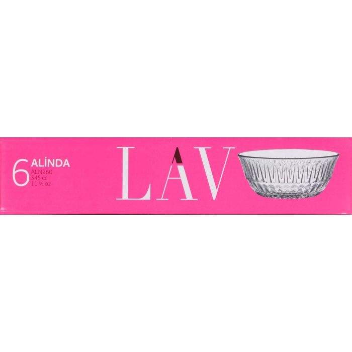 Lav Set 6 Bols Alinda 12.5 cm - 345 cc, Ø12.3x5.1 cm (8 Cajas) 2