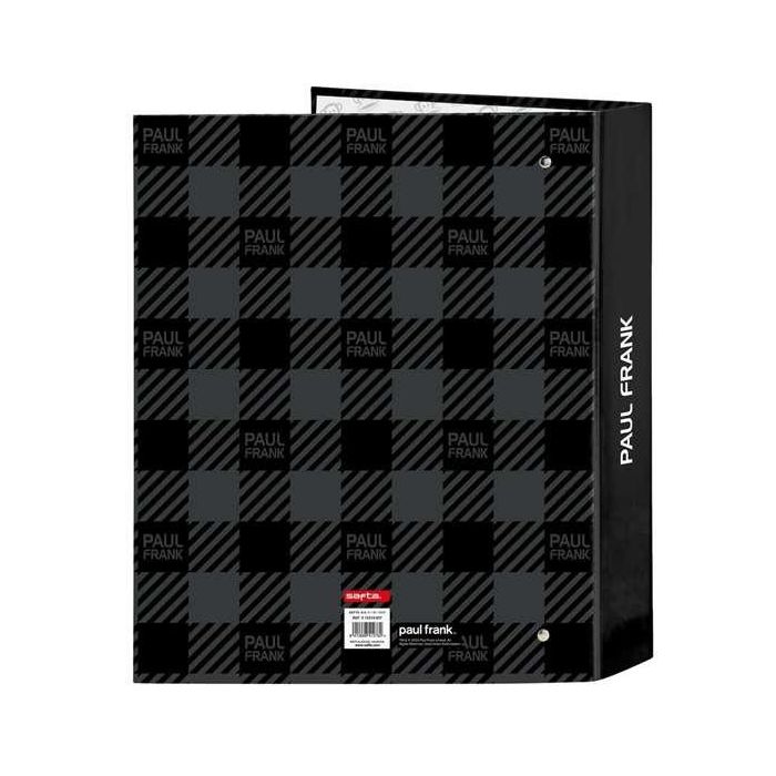 Carpeta de anillas Paul Frank Campers Negro A4 (27 x 33 x 6 cm) 1 Carpeta de anillas Paul Frank Campers Negro A4 (27 x 33 x 6 cm) 1