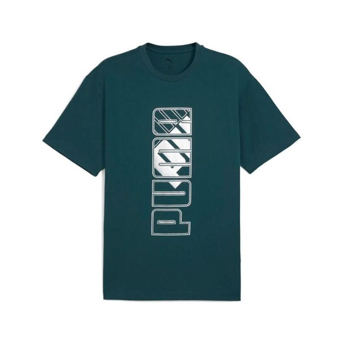 Camiseta de Manga Corta Hombre Puma Maximal Metallic Relaxed Verde 11-12 Años 0 Camiseta de Manga Corta Hombre Puma Maximal Metallic Relaxed Verde 11-12 Años 0