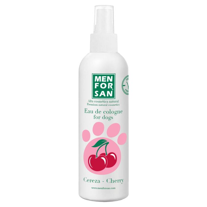 Men For San Agua de Colonia Perros, Fragancia Cereza, 125 mL. pH Neutro, No Irrita, Olor Fresco y Desodorante Post-Baño.