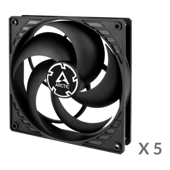 ARCTIC Ventilador 14CM P14 Pack 5 Unidades 1700 RPM 72,8 CFM Negro ARCTIC Ventilador 14CM P14 Pack 5 Unidades 1700 RPM 72,8 CFM Negro