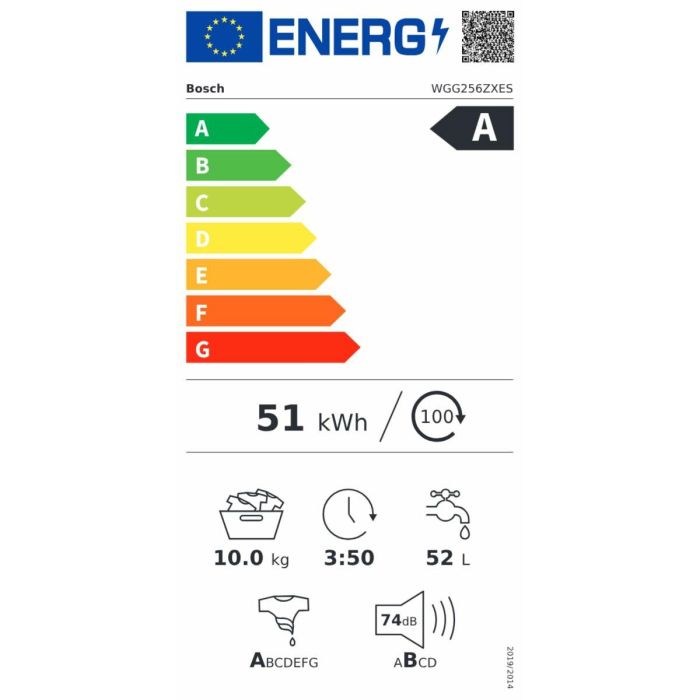 Lavadora BOSCH WGG256ZXES 60 cm 1400 rpm 10 kg 3 Lavadora BOSCH WGG256ZXES 60 cm 1400 rpm 10 kg 3