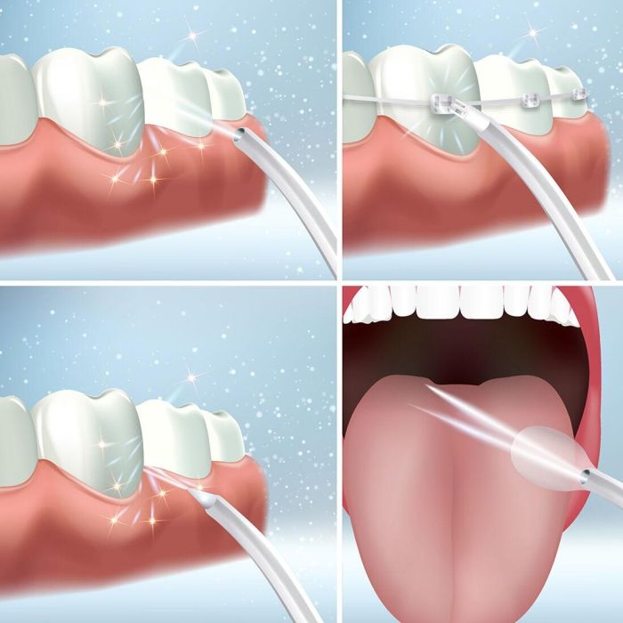Irrigador Dental Recargable Portátil Denter InnovaGoods 10 Irrigador Dental Recargable Portátil Denter InnovaGoods 10