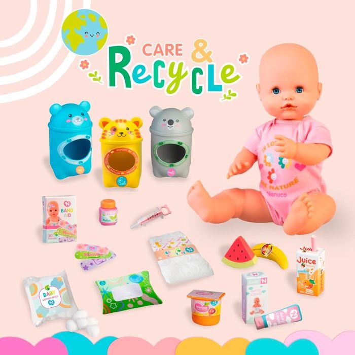 Nenuco Nfn98000 Muñeca Bebé Cuida y Recicla 42 cm con Accesorios de Alimentación, Pañal y Curas, Juego Educativo +3 Años 3 Nenuco Nfn98000 Muñeca Bebé Cuida y Recicla 42 cm con Accesorios de Alimentación, Pañal y Curas, Juego Educativo +3 Años 3