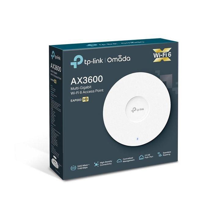 TP-LINK Punto de Acceso WI-FI AX3600 Ceiling Mount Dual-Band + 1×2.5Gbps RJ45 Port 3 TP-LINK Punto de Acceso WI-FI AX3600 Ceiling Mount Dual-Band + 1×2.5Gbps RJ45 Port 3