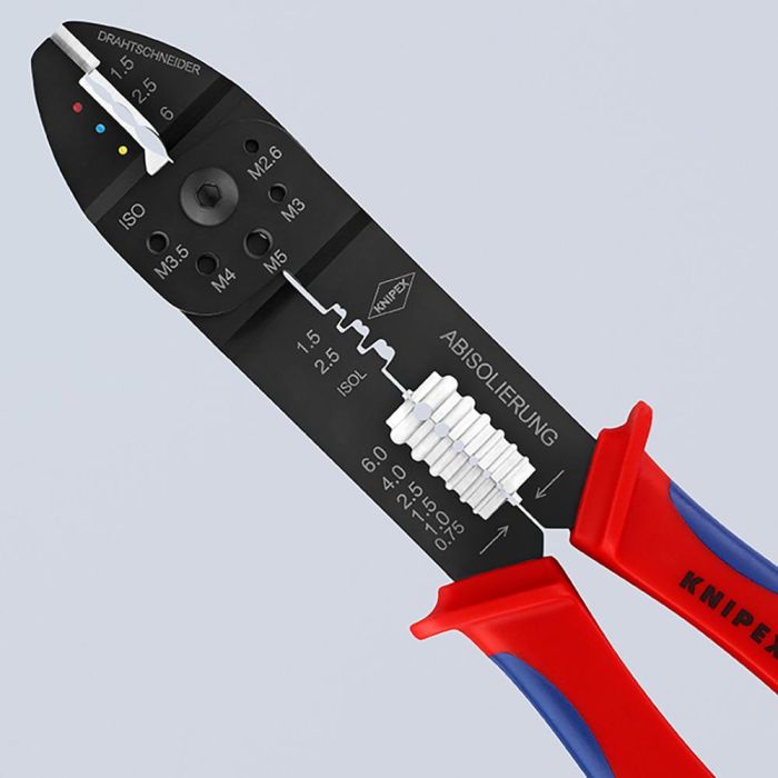Knipex 9722240sb Alicates para entallar terminales, acero especial, 240x62x25mm, electricidad 1 Knipex 9722240sb Alicates para entallar terminales, acero especial, 240x62x25mm, electricidad 1