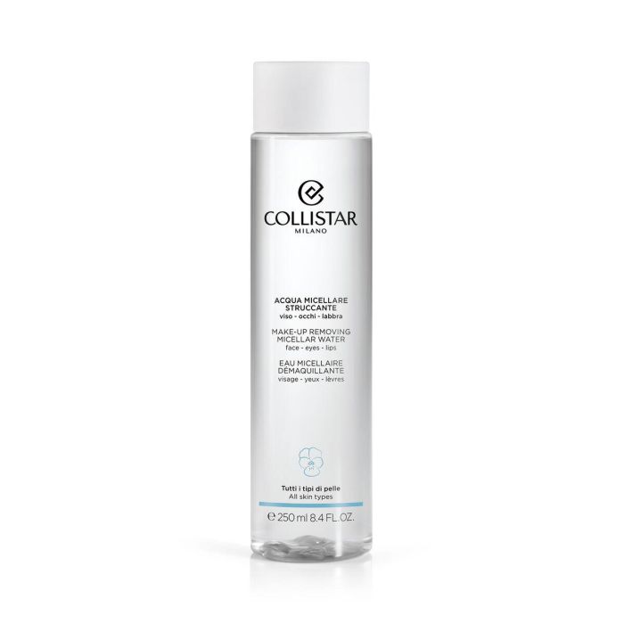Collistar Agua Micelar Desmaquillante 250 ml para Pieles Sensibles y Todo Tipo de Piel. Sin Alcohol, Siliconas ni Fragancia. Vegana.