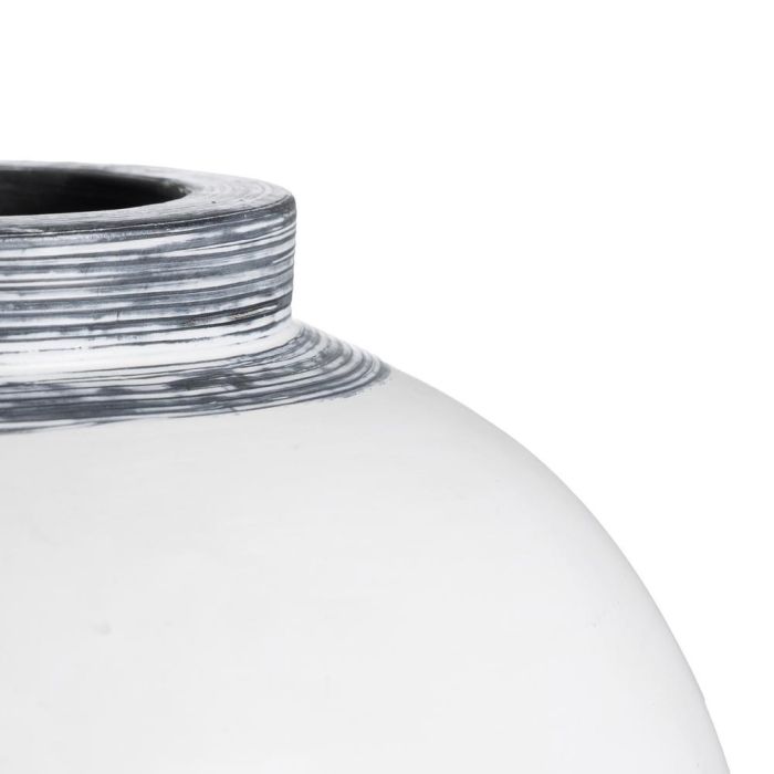 Jarrón Blanco Terracota Decoración 29 X 31 X 30 cm