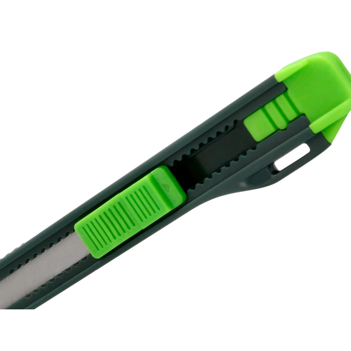 Q-connect Cuter Estrecho Plástico con Asa y Cuchilla 9mm, Retráctil e Intercambiable, XD-07, Blíster 1 Unidad 4