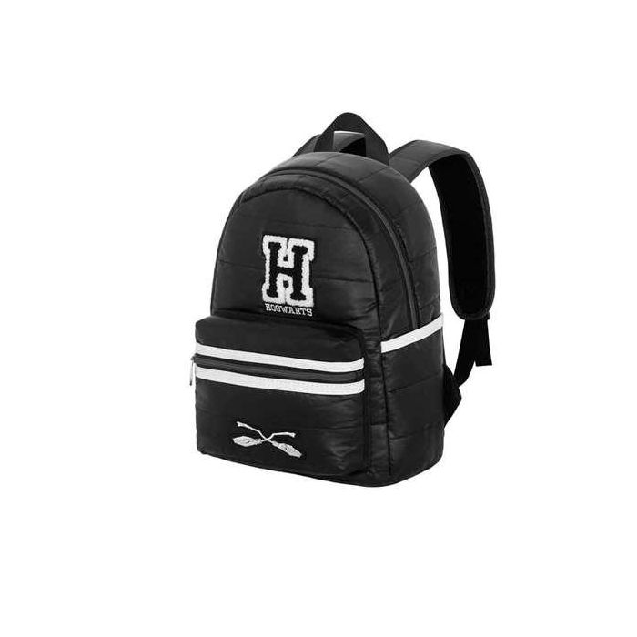 Harry Potter Mochila Fashion Padding H Negra Urbana Compartimento Acolchado Bolsillos Exteriores 32x24x16cm Capacidad 12L Nylon 3