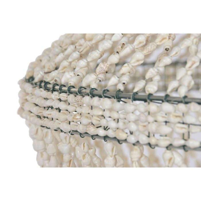 DKD Home Decor Lámpara de Techo Balinesa Colgante Grande con Conchas Blanco Roto 52 x 140 x 52 cm 4
