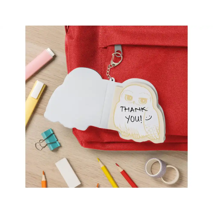 Wondee Bloc de Notas Mini Esponjoso Harry Potter Hedwig Llavero 1