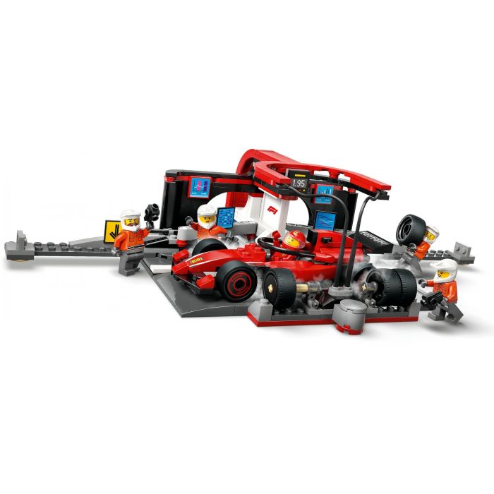 Lego Juego de Construcción City Fórmula 1 Parada en Boxes con Equipo de Mecánicos y Coche Ferrari para Niños +6 Años 3 Lego Juego de Construcción City Fórmula 1 Parada en Boxes con Equipo de Mecánicos y Coche Ferrari para Niños +6 Años 3