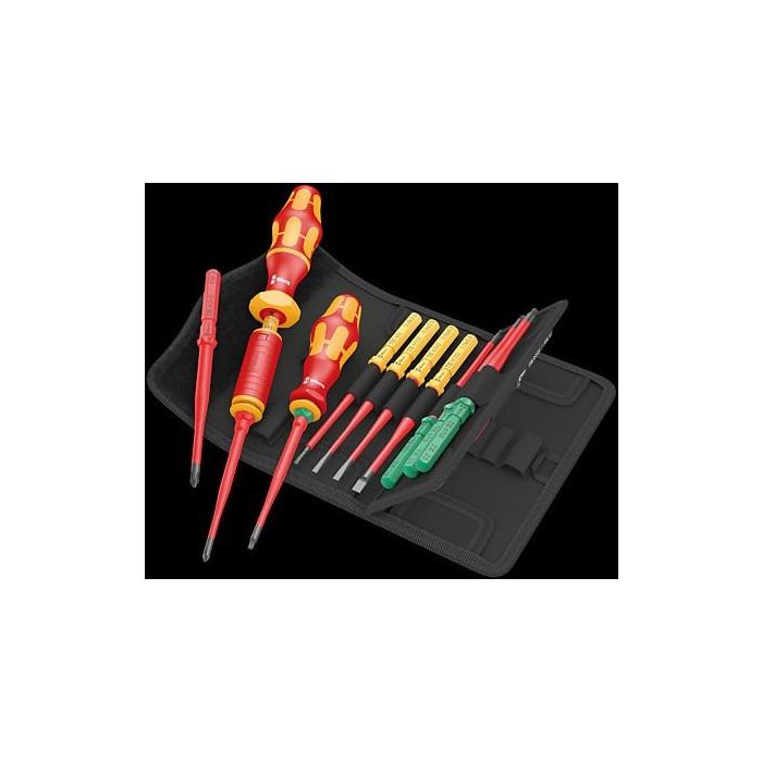 Wera 05006609001 Kraftform Kompakt VDE 16 Torque extra slim 1 TIE - Juego de destornilladores 16 piezas 1
