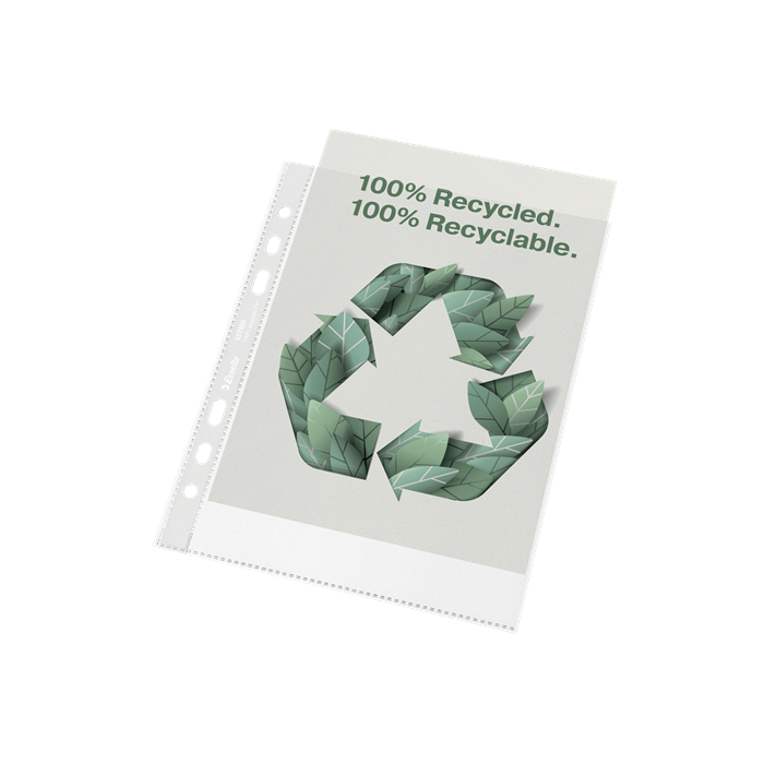 Esselte 627495 Caja 100 Fundas Polipropileno Multitaladro Reforzada Piel A5 Recycle 70 Micras 5