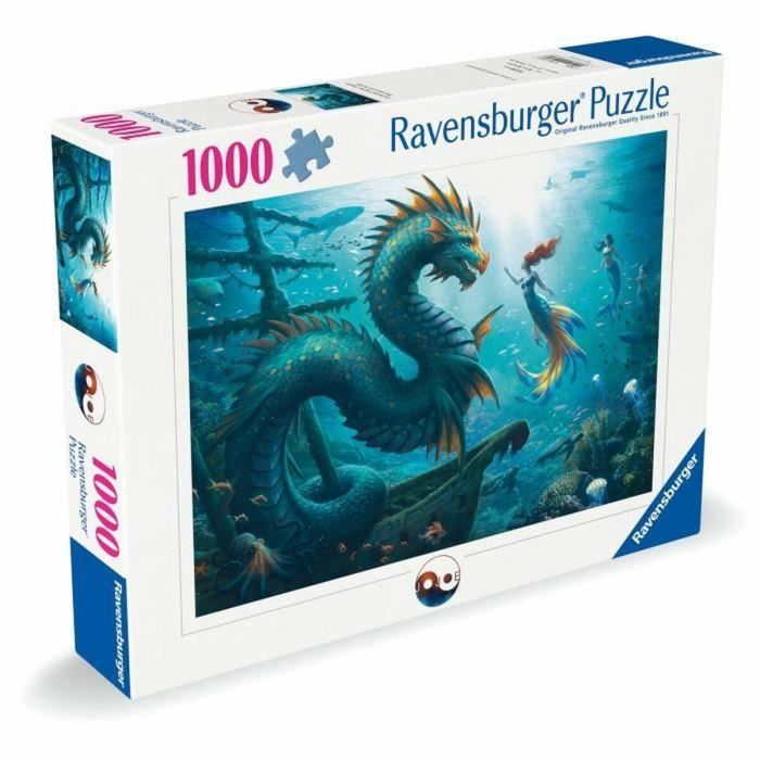 Ravensburger 12001434 Rompecabezas de 1000 Piezas Dragón, Sirena y Tortugas de Aguas Profundas para Adultos (+14 años) 1